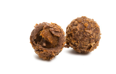 chocolate truffle isolated