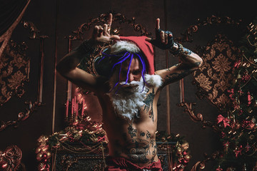 bad santa with dreads