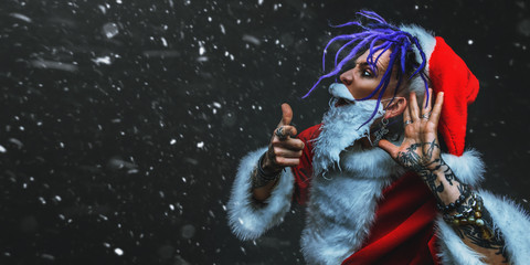 cool punk santa