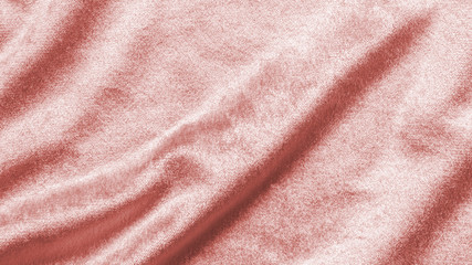 Rose gold pink velvet background or velour flannel texture made of cotton or wool with soft fluffy...