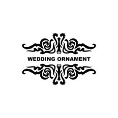 Wedding ornament vector template.
