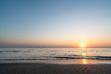 Fototapeta premium The Beach at Sunset Time