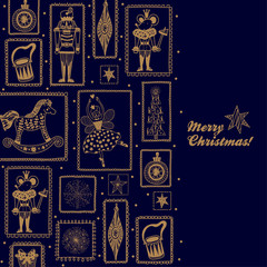 Nutcracker.  Christmas vector card 