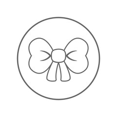 Tied bow. Vector icon.