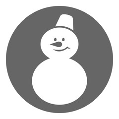 Snowman icon. Vector.
