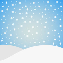 Snowy weather. Winter background. Vector illustration.