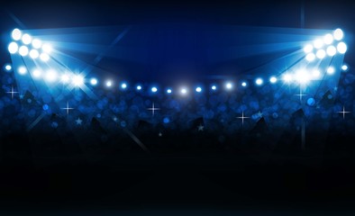 Bright stadium arena lights vector design. Vector illumination © photoraidz