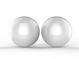Blank beach ball for branding. 3d render illustration.