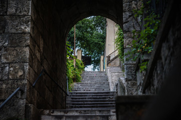 City steps which lead to old town