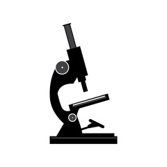 Microscope icon for school study and science laboratory
