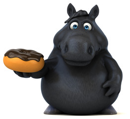 Naklejka premium Fun horse - 3D Illustration