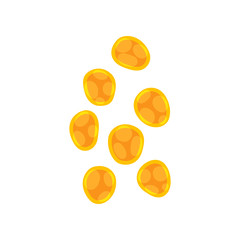 Flat vector design of dangerous virus. Infectious agent. Structure of pathogenic bacteria under microscope