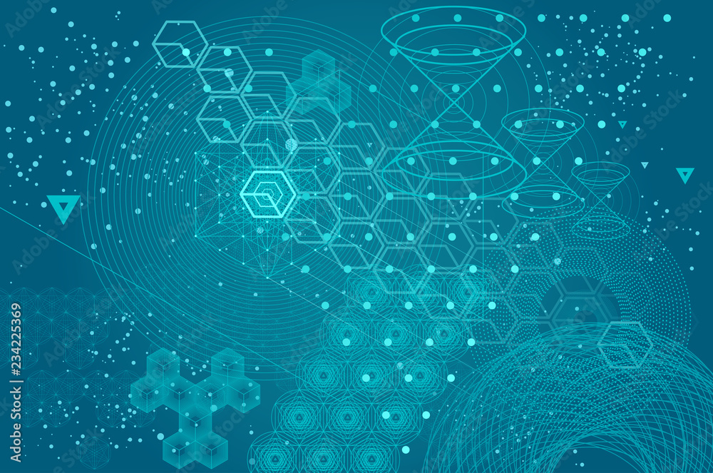 Wall mural the science and mathematics abstract background