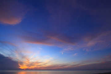 Beautiful sky at twilight time