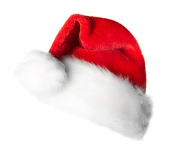 Obraz na płótnie Canvas Santa Claus red hat isolated