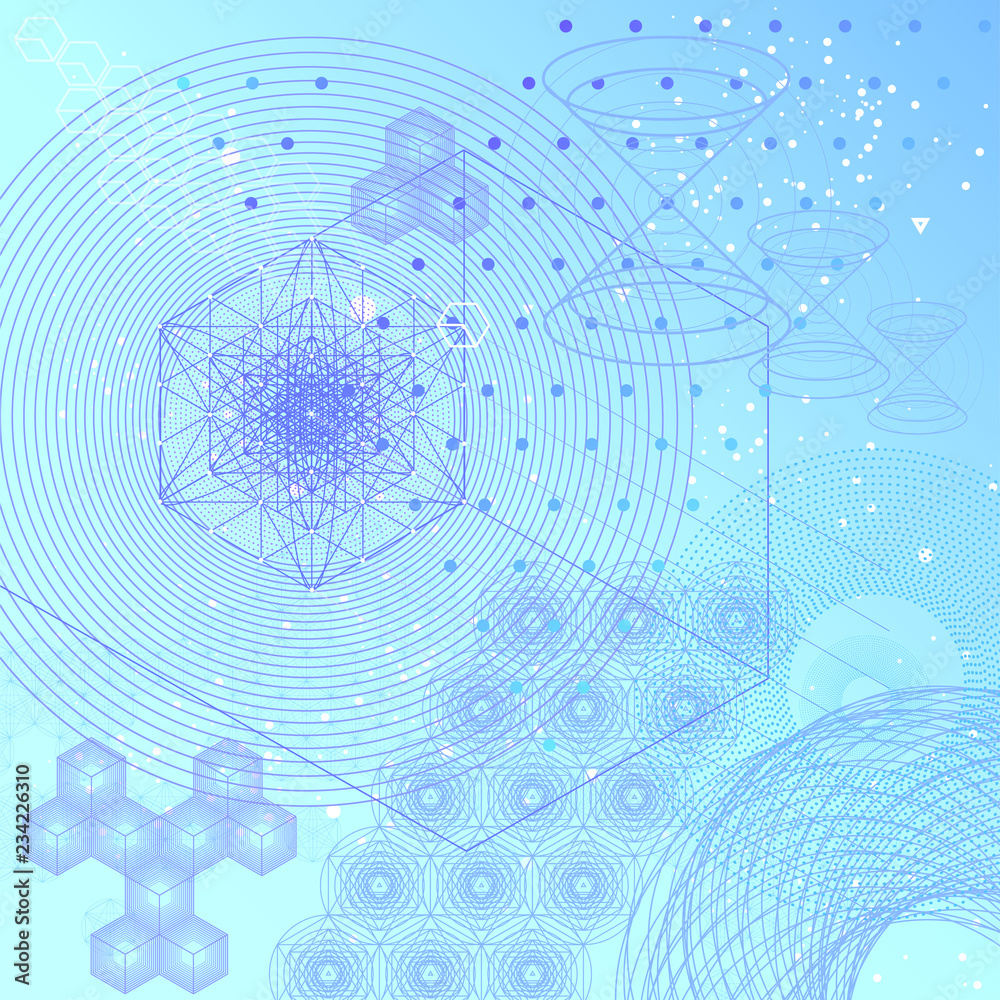 Wall mural the science and mathematics abstract background