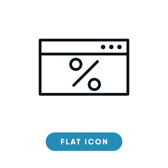 Percentage black friday vector icon