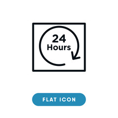 24 hours black friday vector icon