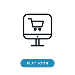 Online shop black friday vector icon