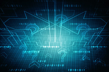 
2d illustration question mark
