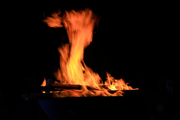 Fototapeta premium flame burning in the night
