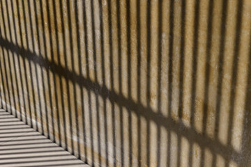 Abstract light and shadow of architecture detail on concrete wall