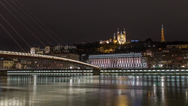 Hyperlapse Passerelle Palais de Justice &agrave; Lyon