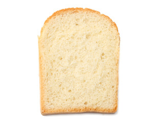one sliced toast bread isolated on white background