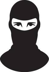 terrorist mask,vector illustration.flat style,front