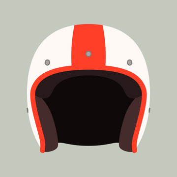 classic helmet motorcyclist, vector illustration.flat style,
