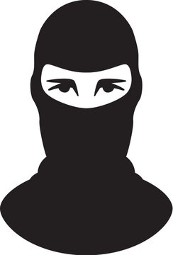 terrorist mask,vector illustration.flat style,front