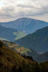 Obraz premium Colorful scenic view of majestic Dolomites mountains in Italian Alps.
