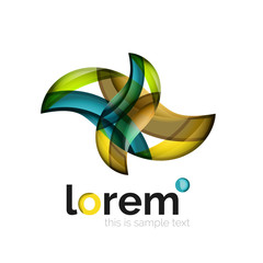 Geometric abstract business icon template, smooth shape