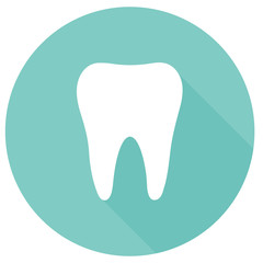 Tooth icon dentist flat vector sign/symbol.