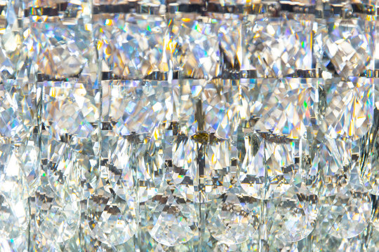 Diamond crystal glass reflect texture pattern luxury background.