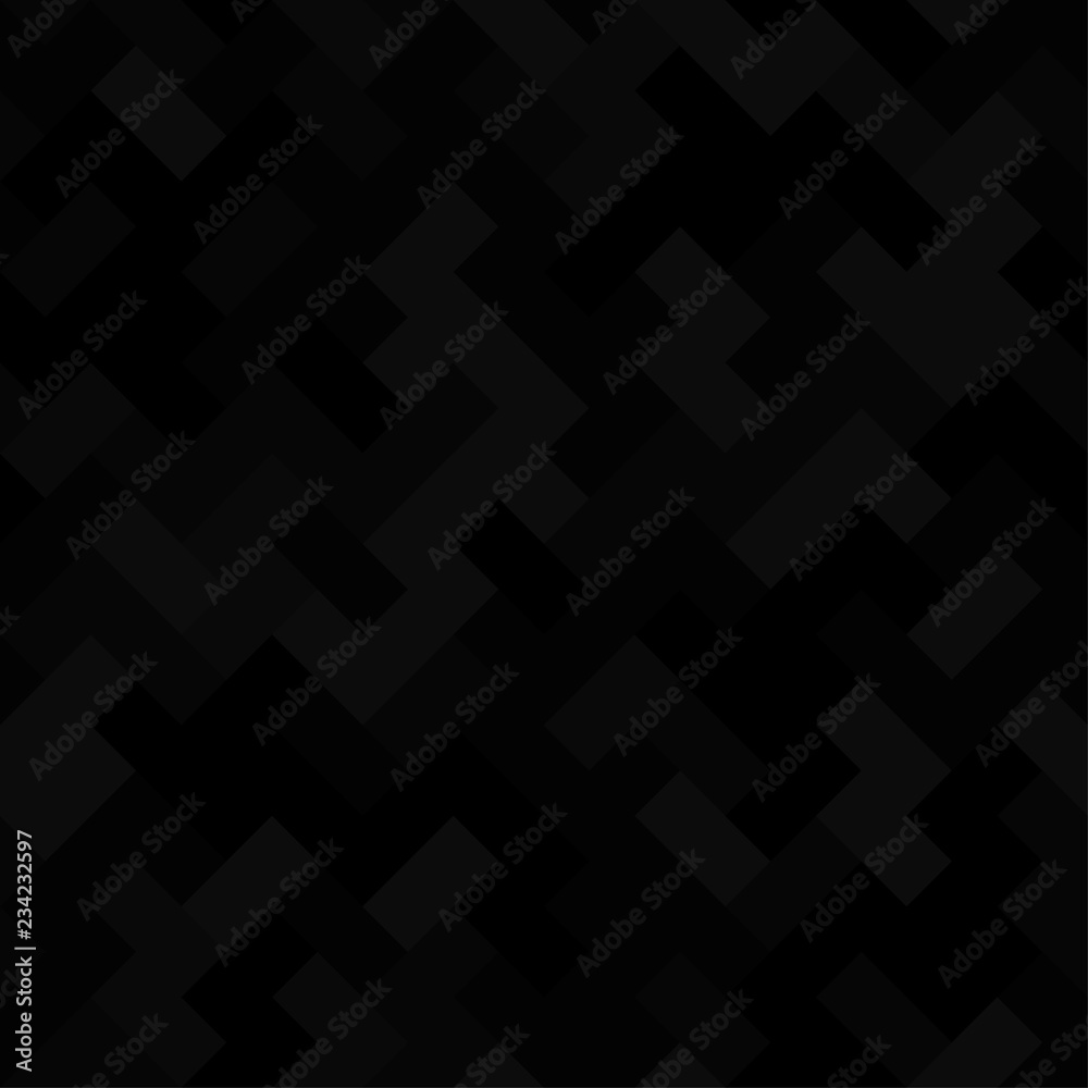 Wall mural vector abstract geometric seamless pattern. black gradient mosaic backdrop