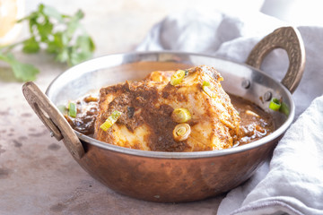 Spicy and tasty Fish curry dish.