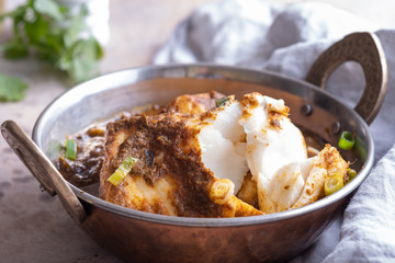 Spicy and tasty Fish curry dish.