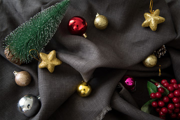 christmas new year  party with decoration background celebrate time of happy