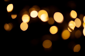 Fototapeta premium Lens bokeh on black background