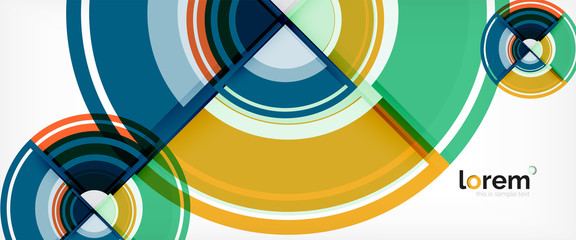 Fototapeta premium Circle abstract background, geometric modern design template