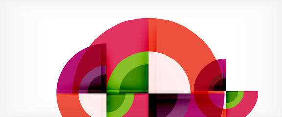 Multicolored round shapes abstract background