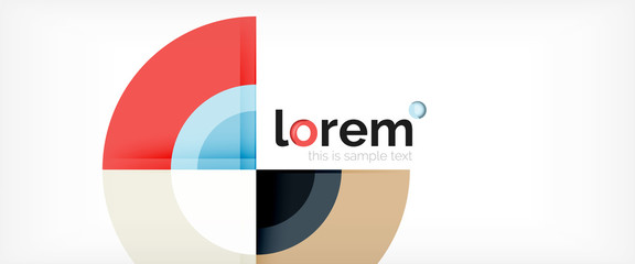 Circle abstract background, geometric modern design template