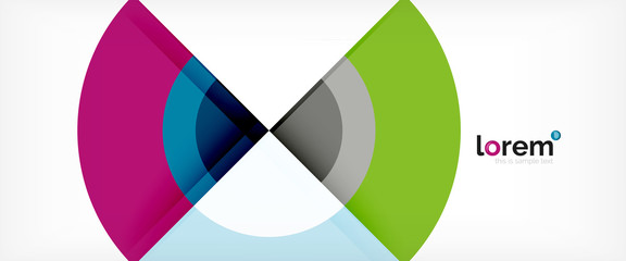 Fototapeta premium Multicolored round shapes abstract background