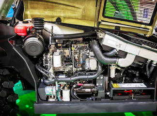 Fragment of a big new tractor engine