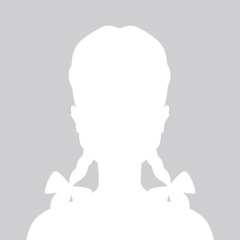 Person gray photo placeholder little girl