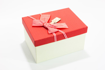 Gift box isolated in white background.