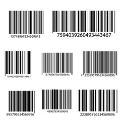 Barcode isolated on transparent background. Vector icon