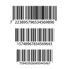 Realistic bar code icon. A modern simple flat barcode. Marketing, the concept of the Internet.