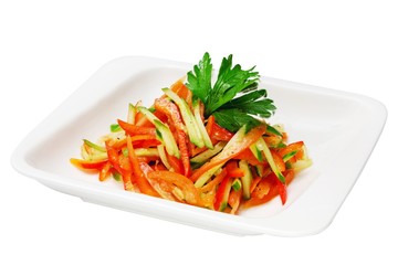 Salad food on white background